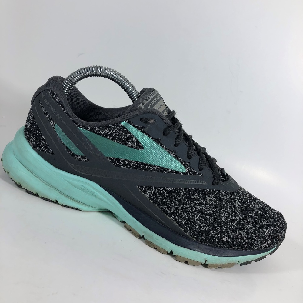 Brooks Launch 4 Sneakers Grey Aqua Shoes Great Con